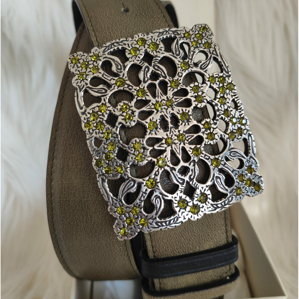 Boucle Tulle argenté - Vert